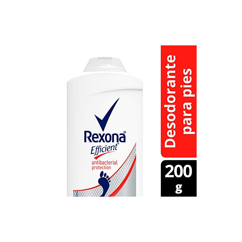 Rexona Efficient Desodorante Antibacterial para Pies en Talco Elimina Bacterias