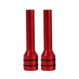 2Pcs Car Truck Aluminum Alloy Interior Door Lock Knob Pins Cover (Red)