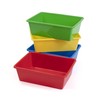 Humble Crew Large, Primary Plastic Storage Bins, Set of 4,