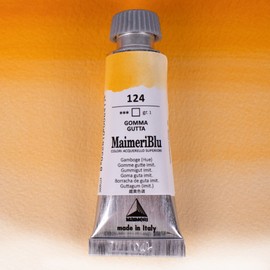 マイメリブルー 透明水彩絵具 単一顔料 ガンボージ(ヒュー)12ml