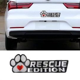 Dog Edition Car Badges Laser Cutting Car Vehicle Emblem,3D Car Badge Automotive Decals Stickers Funy Animal Decor Car Accessories Gifts for Car Truck Rv Boat Exterior Decoration (Rescue2)