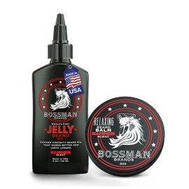 Bossman Beard Oil Jelly and Relaxing Beard Balm Combo - Hammer Scent