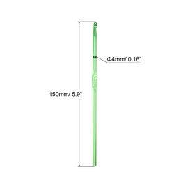 sourcing map 20Pcs Aluminum Crochet Hook 4.0mm US Size G (Size 6) Knitting Needles for DIY Craft Yarn Green