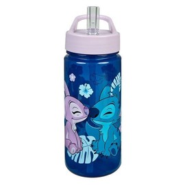 Undercover 6600000082 Lilo & Stitch Water Bottle - Lilo & Stitch Water Bottle with Straw and Lid, 500 ml