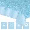 2pcs Pastel Blue Table Cloth Party Disposable Tablecloths,137 x274cm Shiny