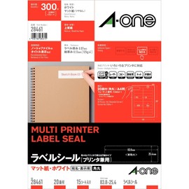 エーワン ラベルシール ラベル 用紙 表示用 整理収納 20面 15シート 28461