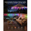 Govee Smart Outdoor String Lights 2, 96Ft RGBIC Dimmable alexa,