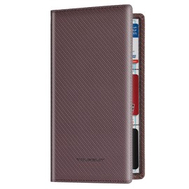 TOURSUIT Car Registration and Insurance Card Holder, Vehicle License Document Glove Box Compartment Organizer, Essential Car Wallet Case for Driver Auto Owners (Carbon Coffee)