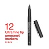 STAPLES Duramark Permanent Markers - Ultra Fine Point, Black, Pack