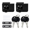 LC LICTOP Zinc Alloy No Drill Glass Door Lock Double