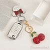 Framendino, 2 Pack Rhinestone Cherry Keychains Crystal Key Chain for