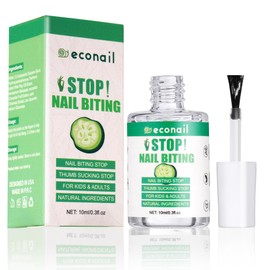 Econail Nail Biting Treatment For Kids, Nail Biting Prevention, No Bite Nail Care, Thumb Sucking Deterrent For Ages 3+, 0.5 fl oz (10ml)