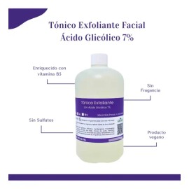 Ácido Glicólico 7% Tonico Facial Exfoliante A Granel 1 Lt