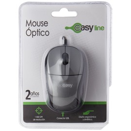 Easy Line MOUMST1130 Mouse, Negro, Usb, Óptico, 1000 Dpi