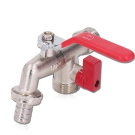 Double Valve Faucet Water Hose Outlet Zinc Ball Hose Valve For Gardens, Patios, Boiler Drain Garden Faucet Hose Ball Valve Outdoor Hose Faucet Water Spigot Water Pipe Plumbing Fitting Water Tap