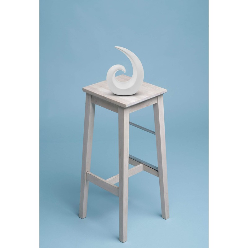 FeinKnick Stylish Ceramic Sculpture – Modern Decoration in White to