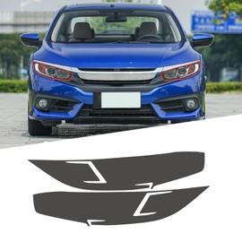 Agulier Compatible with Civic 2016-2021,20% Dark Smoke Headlight Vinyl Tint Film Pre-Cut Overlay Wrap Cover for Honda Civic,Exterior Accessories