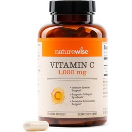 Nature Law Wise Vitamin C 1000mg high strength vegan support non-GMO manufactured in the USA 120 Nature Law Wise, unflavored, 120 pieces (1 pack), 1 / 네이처로와이즈 비타민C 1000mg 고강도 비건 지원 비유전자변형 미국 제조 120 네이처와이즈, 무맛, 120개 (1팩), 1