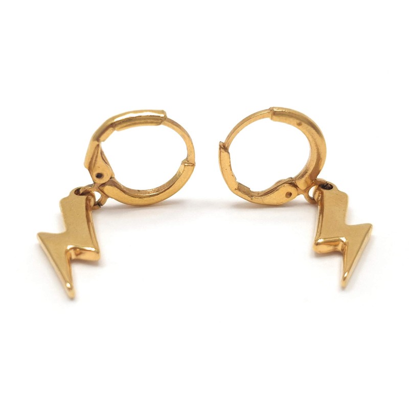 Arracadas con dije - Hoops with charm - Chapa de