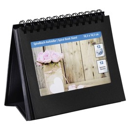 Hama Spiral Book Stand for 12 Pictures up to 11 x 15 cm with Sayings Black, One Size