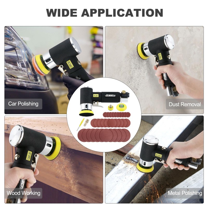 Mini Air Orbital Sander 1/2 /3 Inch DA Action Random