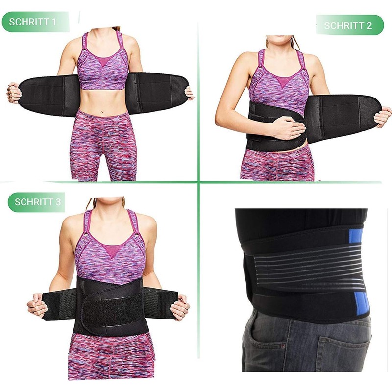KINGCOO Abdominal Belt Back Brace Back Strap with Support Strut