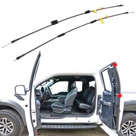 Rear Door Upper Latch Cables for 1997-2003 Ford F150, 2004 F150 Heritage, 97-99 F250 Extended Cab Rear Left & Right Side Back Door Latch Lock Release Cable Repair Kit 6L3Z-18264A27-A 6L3Z-18264A26-A