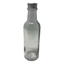 Tequilera Redonda 50 Ml, Tapa Aluminio (10pz)