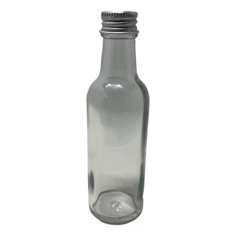Tequilera Redonda 50 Ml, Tapa Aluminio (10pz)