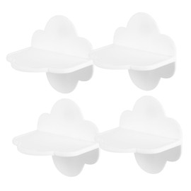 BIUDECO 4pcs Furniture Wall Anchors - White Plastic, 100% Plastic, 7.50x7.50x6.10cm (2.95x2.95x2.36in) - Cabinet, TV Cabinet, Office Furniture - Easy Install, Durable - Pack of 4