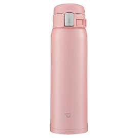Zojirushi Mahobin SM-SF48-PA Water Bottle, 16.2 fl oz (480 ml), One-Touch Mug, Lightweight & Compact, Standard Type, Hot & Cold Retention, Pink