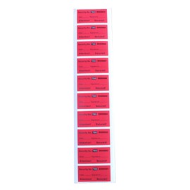 TamperSeals Group - 100 Red 25x50 mm Full Decal TamperSeals Sealed Labels, TamperSeals Security Seals, VOID Safety Stickers