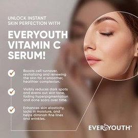 Suero de vitamina C para cara, células madre, niacinamida, ácido hialurónico y vitamina E - Suero facial de retinol antienvejecimiento con ácido glicó