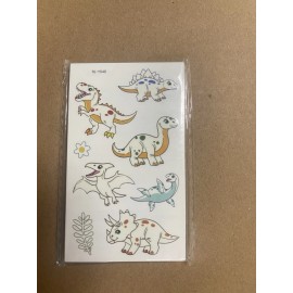 Does Not Apply 6 Packs-1 Pack/20 sheets 160 Pcs Glitter Cartoon Dinosaur Tattoos