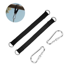 Tree Swing Straps, 2 Pcs Baby Swing Straps, Swing Chair Strap with Safer Lock Snap Carabiner Hooks, Perfect for Camping Hammock, Hammock Swing, Tree Hammocks, Carry Pouch Easy Fast Installation
