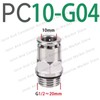5-Pack PC-G Nickel-Plated Brass Pneumatic Push-to-Connect Fittings, 4–12 mm Tube,