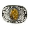 GURANSE Natural Gems Stone Belt Buckle With Acanthus Rectangle Frame