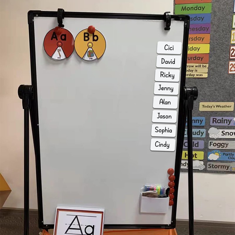 MVISUAL Reusable Magnetic Labels 4x2 Inch White, Dry Erase Magnetic