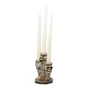 Ebros Gothic Trio Ossuary Graveyard Skulls and Skeleton Bones Candelabra