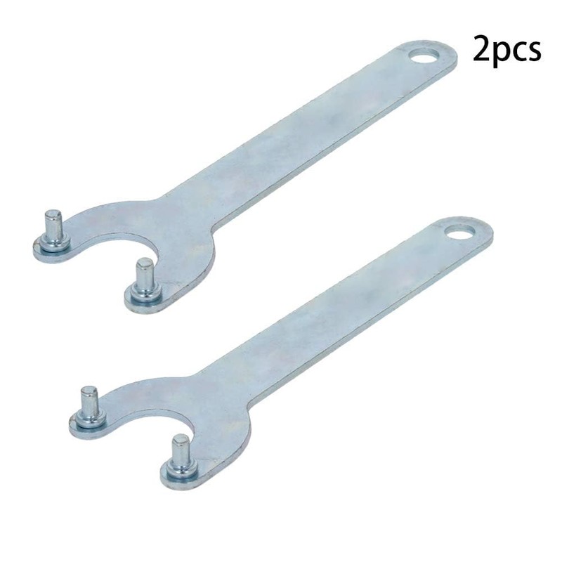 Bztoolbox 2Pcs Angle Grinder Wrench, Lock Nut 2 Prong Zinc