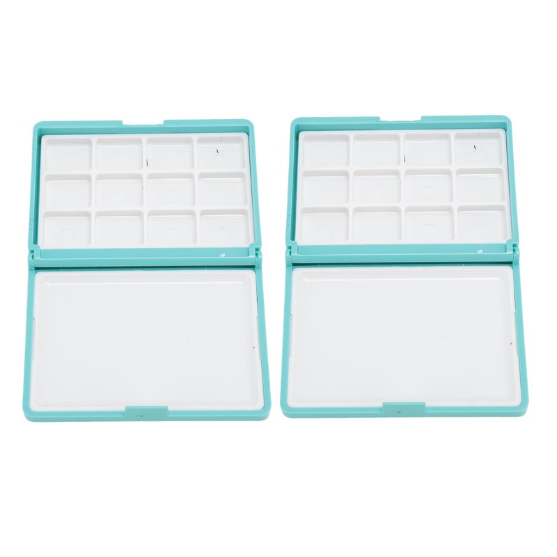 2Pcs Portable Watercolor Box Detachable Easy to Clean Compact Mini