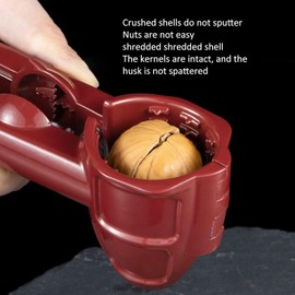Abridor de Nueces, Abridor de Nueces, Herramienta de Cascanueces, Abridor de Nueces en Forma de Copa Roja Multifunción de Aluminio para Semillas de Melón de Castañas Y Nueces