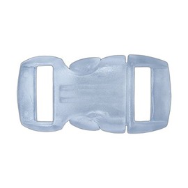 Paracord Planet 3/8 Inch Contoured Side Release Buckles Including Neon, Clear (Transparent), Glow in The Dark - Choose from 5, 10, 20 Packs - 30+ Colors (Clear White, 10 Pack)