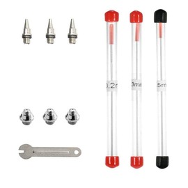 HUBEST 0.2mm, 0.3mm, 0.5mm Airbrush Nozzle Airbrush Needle Nozzle Cap Replacement Parts, 180