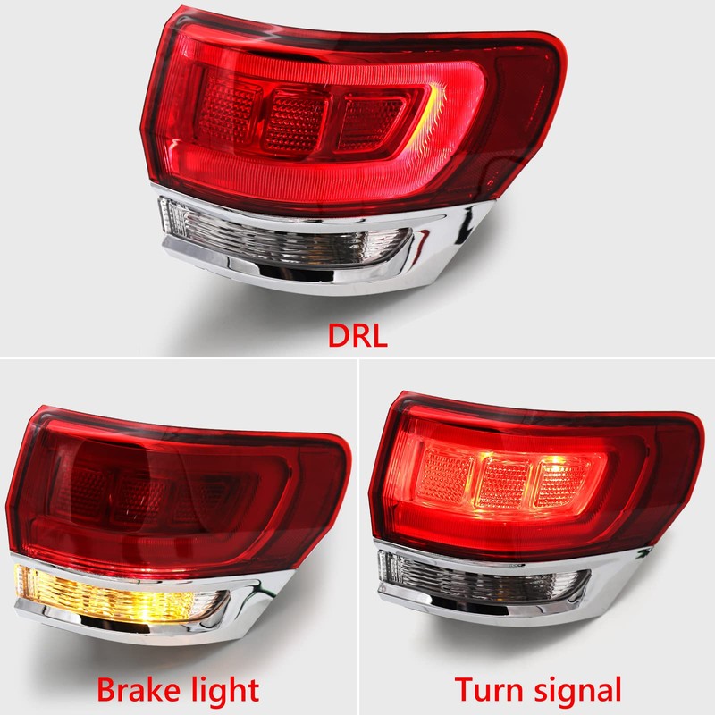 Huray Right Outer Tail Light for Jeep Grand Cherokee 2014-2021