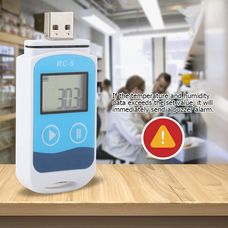 Portable RC-5 Temperature Data Logger,Mini Recorder,LCD Display 32000 Points Internal