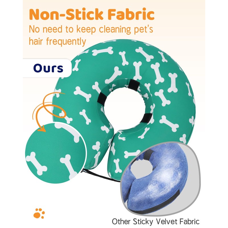 Supet Inflatable Dog Cone Collar Alternative After Surgery, Dog Neck