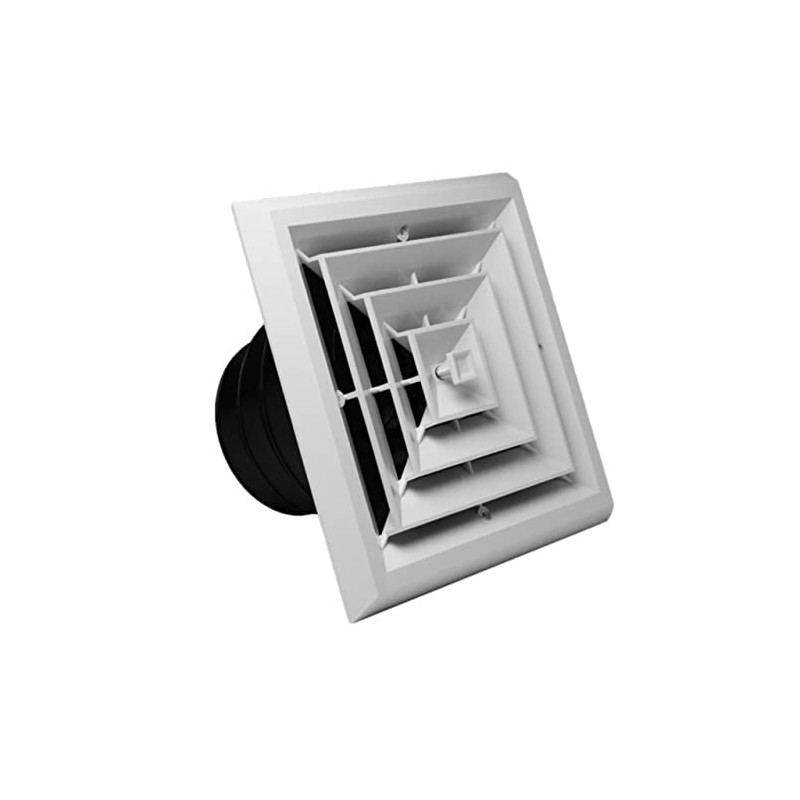 RectorSeal TRUaire Grille/Damper 81914 Plastic Ceiling Diffuser With Incorporated Ceiling