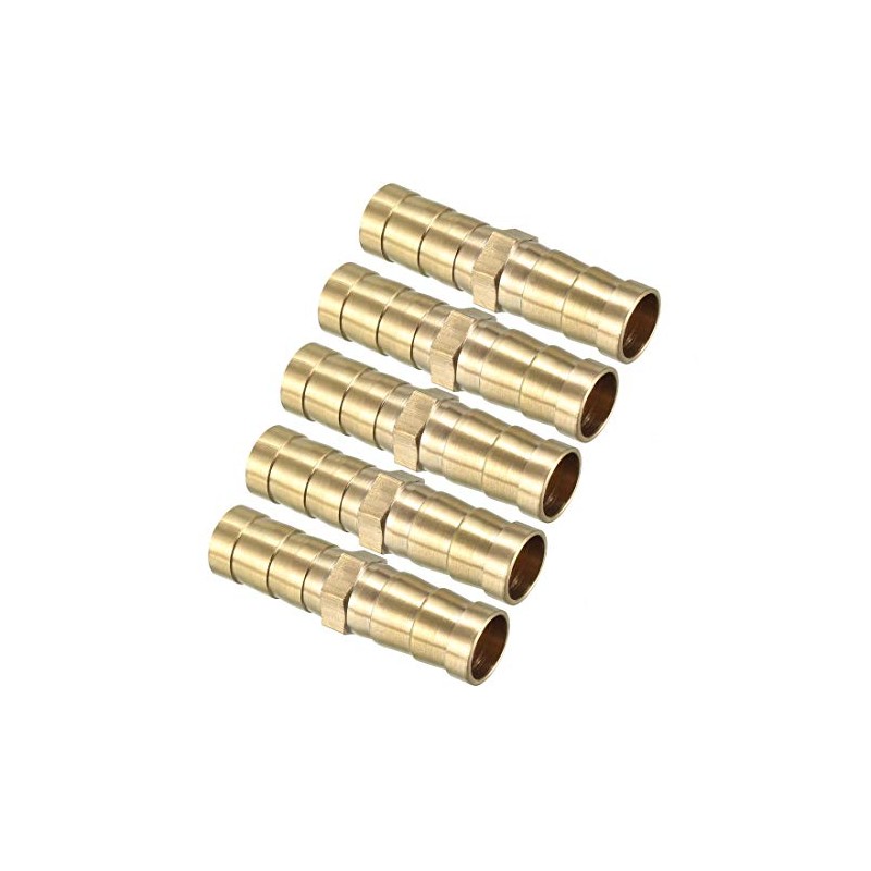 sourcing map Brass Nozzle Hose Connector Straight Connection Air Water