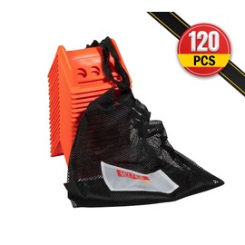 Mytee Products (120 Pieces) Orange 4"x6" Flatbed Edge Protectors with Carrying Case - 4" Winch Ratchet Straps Corner Protectors for Flatbed Cargo Load